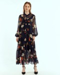 SIXDO Voile Flared Dress for Women
